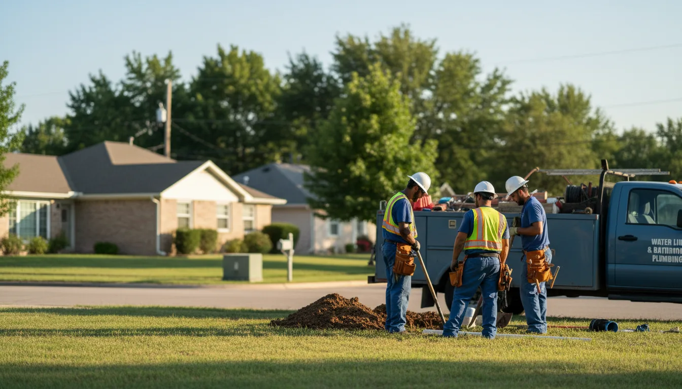 Residential water line and bathroom plumbing service in Ruskin, NE